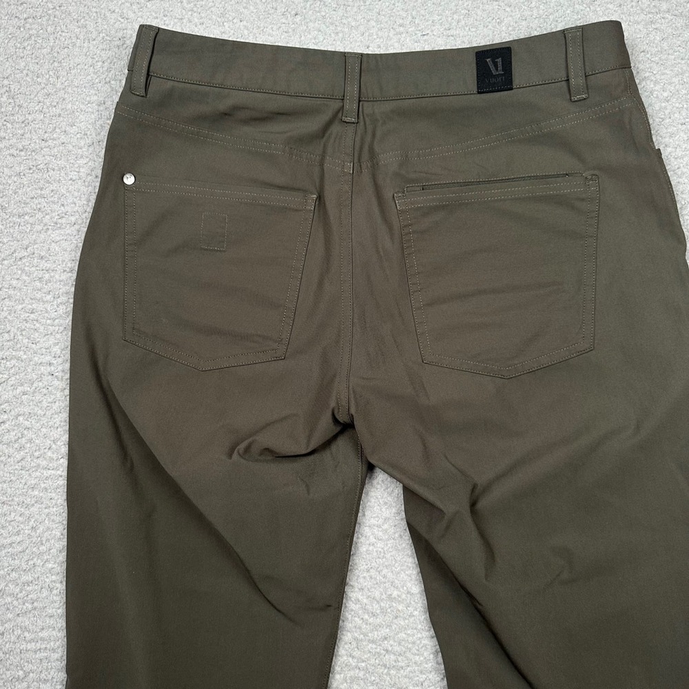 Vuori Meta Pant Mens 31x30 Dark Oregano Athletic Slim Stretch Tech Chino Travel - Picture 14 of 16
